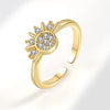 Sun and Moon Open Ring Adjustable Overlapping Wear Rings for Women Girls CZ Finger Jewelry Gifts - Image 9