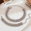 Stainless Steel Chunky Choker Bracelet Set For Women Gold Plated Shuttle Beads Handmade Hyperbole Short Necklace Bracelets - Image 4