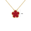 7 colors classic simple five-leaf flower pendant necklace stones clover Choker Chain for women party daily wear jewelry - Image 2