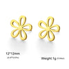 Cute Flower Sakura Stud Earrings for Women Stainless Steel Piercing Earrings Jewelry Birthday Valentine Gift - Image 7