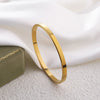 Oval Smooth Bracelet Bangle Minimalist Gold Sliver Charm Jewelry Gifts for Women - Image 8