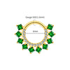 Clicker Segment Hoop Earring with Cubic Zirconia for Piercings in 8 mm or 10 mm Sizes - Image 7