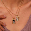 Zirconia Tarot Card Necklace Classic Tarot Queen Lover Magician Moon Wealth Amulet Stainless Steel Jewelry - Image 5