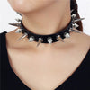 Punk Long Spike Choker Faux Leather Collar for Women Men Cool Big Rivets Studded Chocker Goth Style Necklace Accessories - Image 2