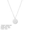 Minimalist Round Pendant Necklace for Women Stainless Steel Clavicle Necklace Long Chain Jewelry Statement Girl Gift - Image 9