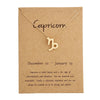 12 Zodiac Sign Necklaces With Cardboard Constellations Pendant Gold Color Chains Choker For Women Birthday Jewelry - Image 25