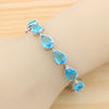 Sky Blue Water Drop Zirconia Silver Jewelry Sets for Women Earrings Necklace Pendant Ring Bracelet Wedding Gift - Image 5