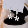 Silver Needle Hollow Bowknot Pendant Hoop Earrings For Women Classic Jewelry Minimalist Accessories - Image 8