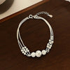 Silver Zircon Bracelets For Women Elegant Double Layer Star Moon Bracelet Party Wedding Anniversary Jewelry Gifts - Image 12