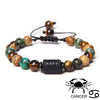 12 Constellation Zodiac Sign Stone Bracelet Turquois Tiger Eye Mineral Bracelet Adjustable Woven Bangle Leo Jewelry Gift - Image 11