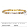 Charms Tennis Bracelet for Women, Cubic Zirconia Chain Bracelet Adjustable,Stainless Steel Miami Link CZ Bangle Gift - Image 8