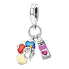 Lastfire Silver Alpaca Rainbow Global Travel Plan Charms Bracelet Bangle Making Gift Jewelry - Image 18
