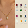North Star Birth Stone Necklace from Europe and America, 12th Birthday Crystal Star Clavicle Pendant Necklace - Image 1