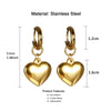 Stainless Steel Heart Drop Huggie Earrings For Women Girlfriend Earrings Jewelry Valentine's Day Gifts - Image 3