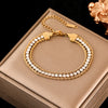 316L Stainless Steel Twisted Bracelet Bangles For Women Gold Plated Wrist Chain Jewelry Gift Party - Image 9