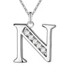 26 Letter Silver Necklace Pendant For Women Clavicle Chain Wedding Jewelry Party Gift - Image 18