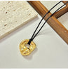 Jewelry Heart Necklace Black Wax Rope Charm Irregular Metal Pendant Necklaces Clavicle Chain for Couple Birthday Gift - Image 10