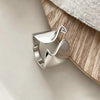 Silver Geometric Open Rings for Women Simple Irregular Twisted Finger Rings Jewelry Gifts - Image 1