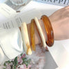Acrylic Resin Geometric Bracelets for Women Minimalist Chic Irregular Marbling Round Cuff Bangle Party Jewelry Gift - Image 4