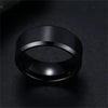 Charm Jewelry Ring for Men Women Stainless Steel Black Rings Wedding Engagement Band Quality Matte Male Jewelry - Image 1