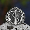 Stainless Steel Classic Bumps Signet Ring Navy Ship Shape Anels For Men Women Boat Jewelry Party Gift - Image 2