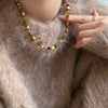 Maillard Stone Beads Necklace Caramel Temperament Sweater Chain Light Neck Chain For Women Girls Jewelry - Image 2