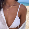 Gold Color Y-Shaped Pendant Necklaces For Women Girls Cubic Zirconia Long Tassel Dangle Choker Jewelry Gift - Image 2