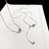 Stainless Steel Bead Ball Pendant Necklace Double Layer - Image 10