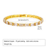 Cubic Zirconia Chain Tennis Bracelet Women, Gold Plated CZ Link, Elegant Sparkling Stackable Statement Wrist Jewelry Gift - Image 7