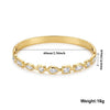 JP One Gold Color Snap-on Zircon Bangle, Stainless Steel Irregular Bracelet for Women, Jewelry Gift - Image 6