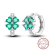 Silver Hoops Earrings Colorful Flower Butterfly Bee Drop Earring For Women Birthday Party Jewelry Gifts - Image 36