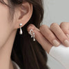 Sliver Color Asymmetrical Water Drop Earrings for Woman Retro Punk Hip Hop Metal Geometric Irregular Earrings Jewelry - Image 2