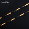 2.5mm/3mm Wide Stainless Steel Bar Link Bamboo Necklace Neck Chain for Women Men's Choker Rock Metal Jewelry Accessories - Image 11