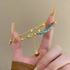 Dropping Oil Curved Half Bracelet Charm Jewelry Accessories Chinese Style Bracelet Hand Rope Pendant - Image 4
