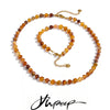 Multi-Color Stone Beads Chain Necklace Bracelet Bangle Summer Jewelry Accessories - Image 1