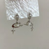 Stainless Steel Star Planet Pendant Earrings Necklace for Women Imitation Pearl Drop Earrings Jewelry Gifts - Image 1