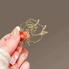 Hollow Rose Flower Brooches For Women Men Elegant Metal Pin Camellia Flower Brooch Suit Clothes Accessory Gift - Image 3