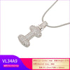Silver Color Bubble Initial Letters Necklaces 26 Letters Pendants Necklaces for Women Brass CZ Jewelry - Image 41