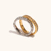 Lrregular Wave Pattern Full Of Diamonds Ring Stainless Steel Rings Daily Wear Jewelry - Image 6