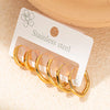 316L Stainless Steel 6 Pieces Irregular Circle Earring for Women Simple Temperamental Jewelry Gifts - Image 3