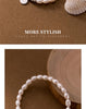 MODIAN 925 Sterling Silver Lukcy Circle Baroque Pearl Adjustable Chain Link Platinum Plated for Women Christmas Gifts Jewelry