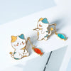 Creative Cat Fishing Design Metal Enamel Brooch Cartoon Cute Animal Badge Pin Friend Gift Jewelry Accessories - Image 1