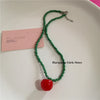 Y2K Handmade Strawberry Love Heart Pendant Pearl Choker Necklace For Women Goth Sweet Cute Scene 2000s Emo Jewelry Accessories - Image 15