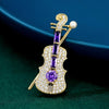 Skeds Creative Women Rhinestone Violin Badges Pins Elegant Lady Party Wedding Musical Instrument Brooches - Image 8