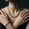1PCS Leopard Print Snake Chain Bracelet Necklace Set For Women Jewelry Daily Wear Accessories Styles Gifts - Image 1