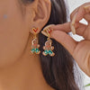Christmas Tree Zircon Crystal Star Silver Color Earrings Stud Dangle Xmas Jewelry Women Party Gift - Image 18