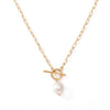 Freshwater Pearl Toggle Necklace for Women Paperclip Chain Necklace Stainless Steel Long Box Square Chain Long Choker - Image 15