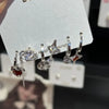 6PCS Set Goth Punk Vintage Aesthetic Crystal Heart Moon Cross Star Pendant Earrings For Men Women Grunge Y2K Jewelry Accessories - Image 2