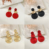 Stylish Dangle Earrings Trio Circle Design Daily Outfits Party Accessories Stuff Red Orange Big Earrings - Image 5