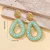 Big Water Drop Shape Drop Earrings For Women Colorful Beads Handmade Threading Crystal Long Earrings Jewelry Gift - Image 4